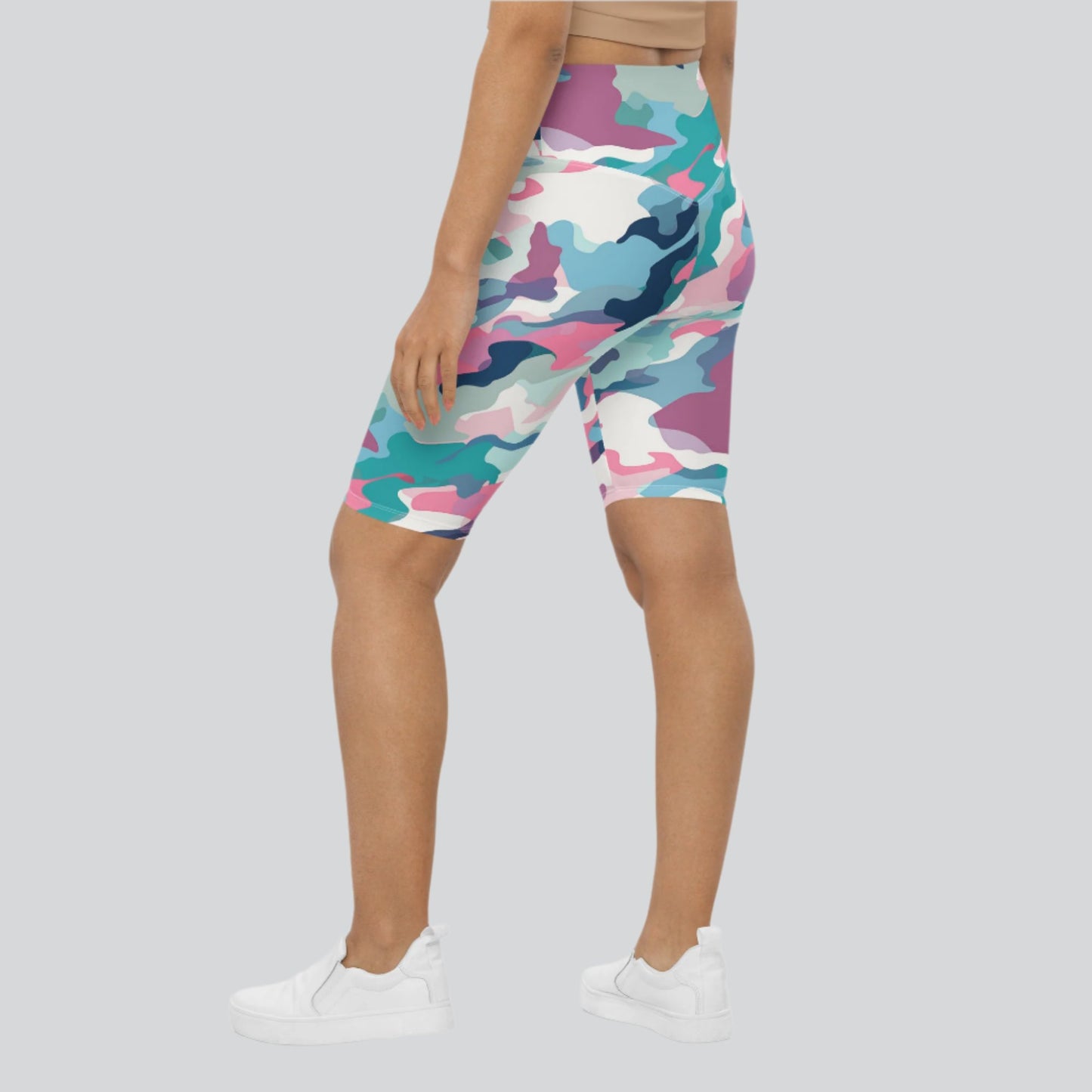 Pink Camo Biker Shorts