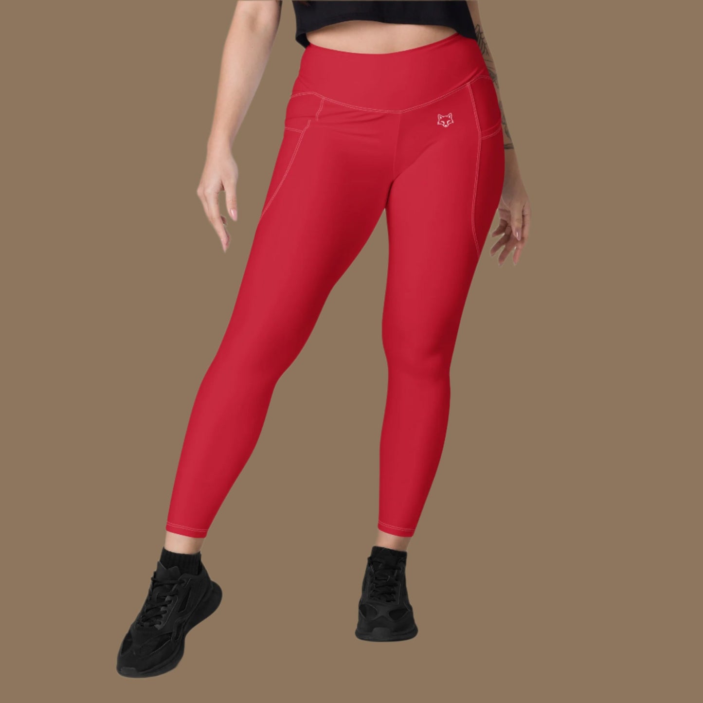 Foxy RED Leggings with pockets