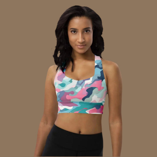 Pink Camo Performace Sports Bra