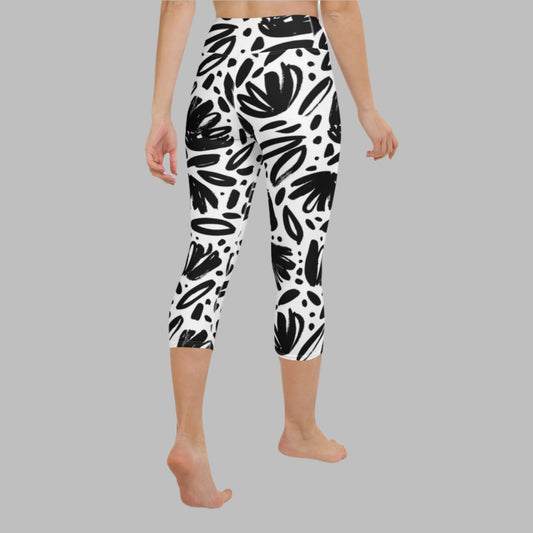 Graphic Art Yoga Capri Leggings