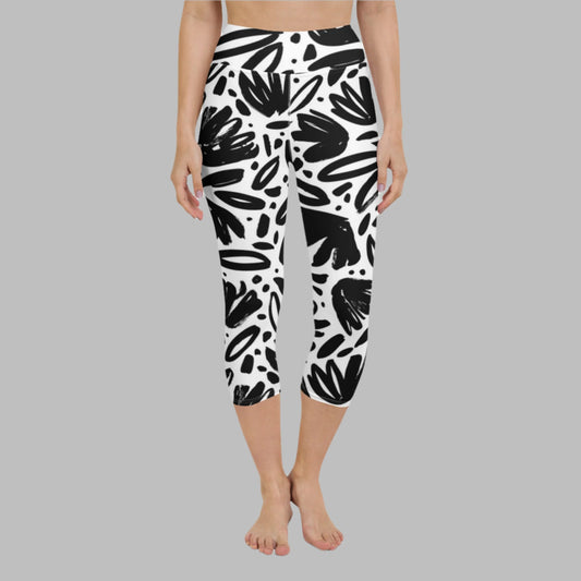 Graphic Art Yoga Capri Leggings