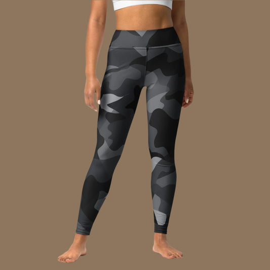 Camo Black Yoga Leggings